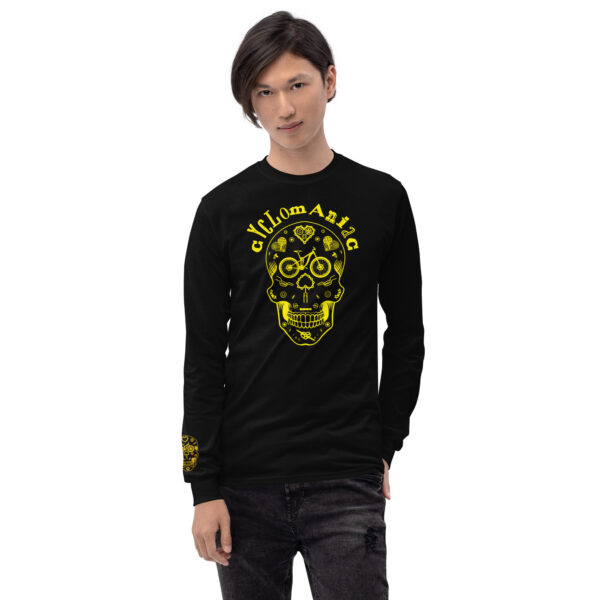 Yellow "Cyclomaniac" (Sugar Scull) Men’s Long Sleeve Shirt