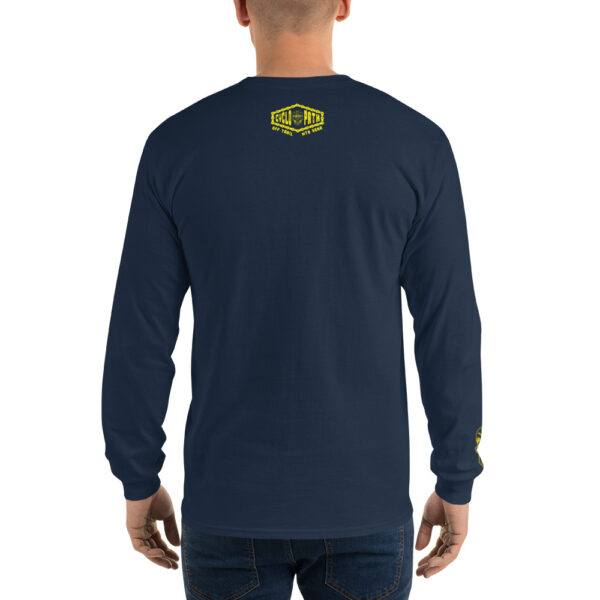 Yellow "Cyclomaniac" (Sugar Scull) Men’s Long Sleeve Shirt - Image 2