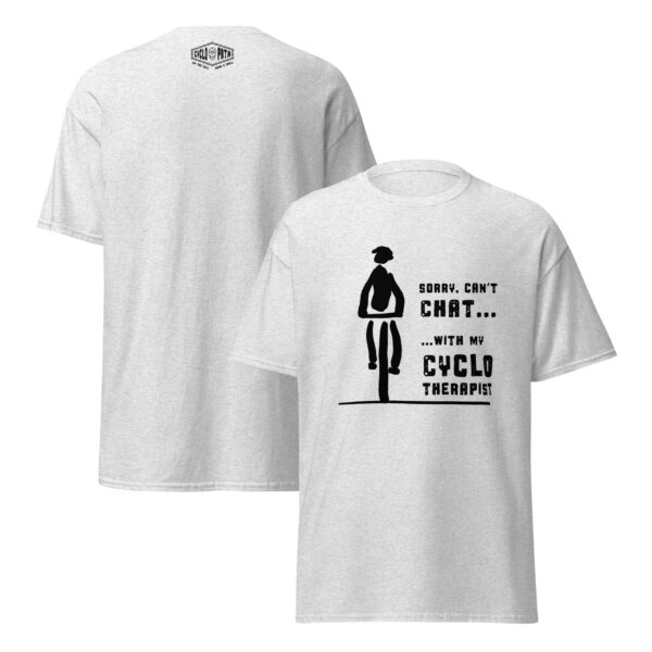 Rider with CycloTherapist (Black Motif) - Unisex classic tee - Image 24