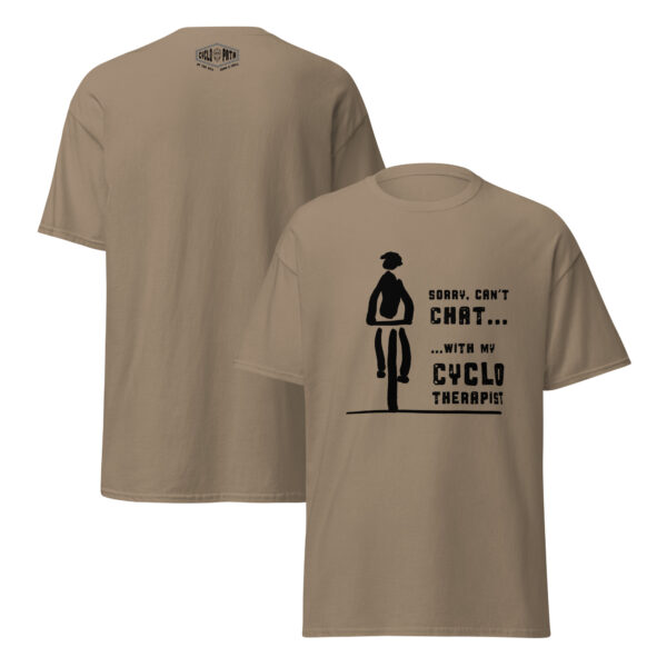 Rider with CycloTherapist (Black Motif) - Unisex classic tee - Image 17