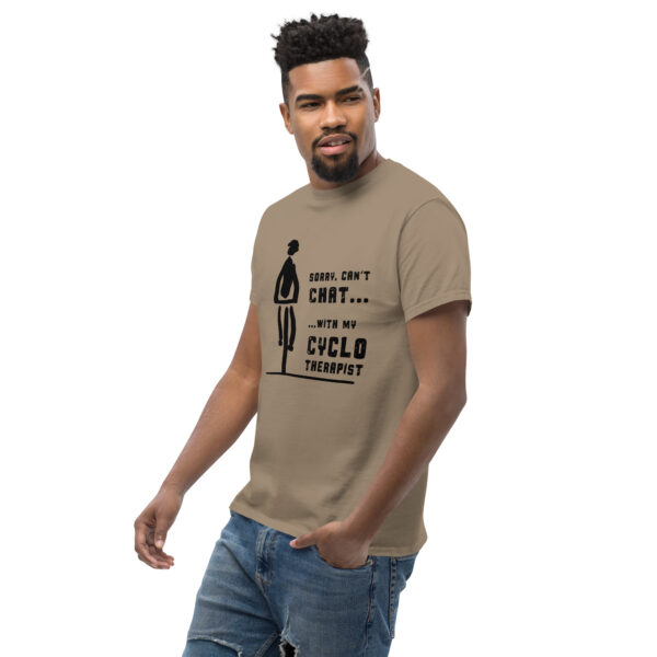 Rider with CycloTherapist (Black Motif) - Unisex classic tee - Image 6