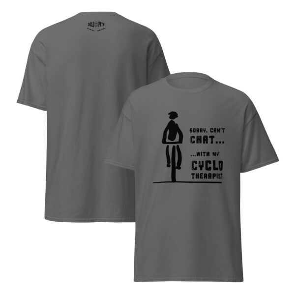 Rider with CycloTherapist (Black Motif) - Unisex classic tee - Image 15