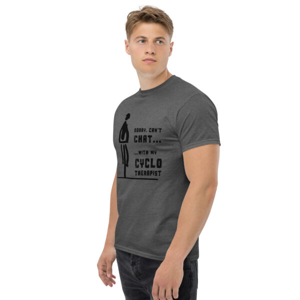 Rider with CycloTherapist (Black Motif) - Unisex classic tee - Image 4