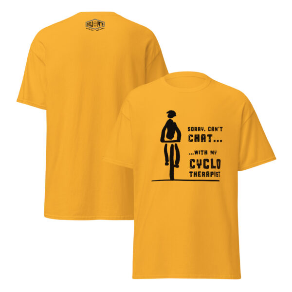 Rider with CycloTherapist (Black Motif) - Unisex classic tee - Image 20