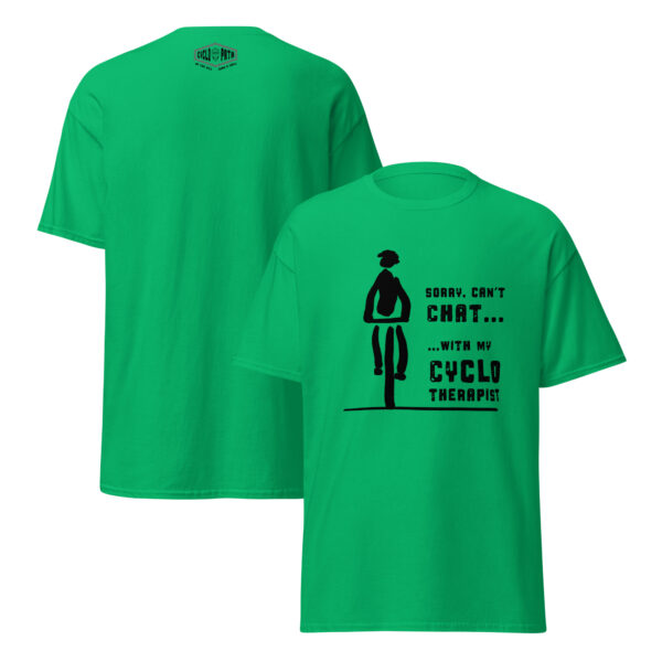 Rider with CycloTherapist (Black Motif) - Unisex classic tee - Image 18