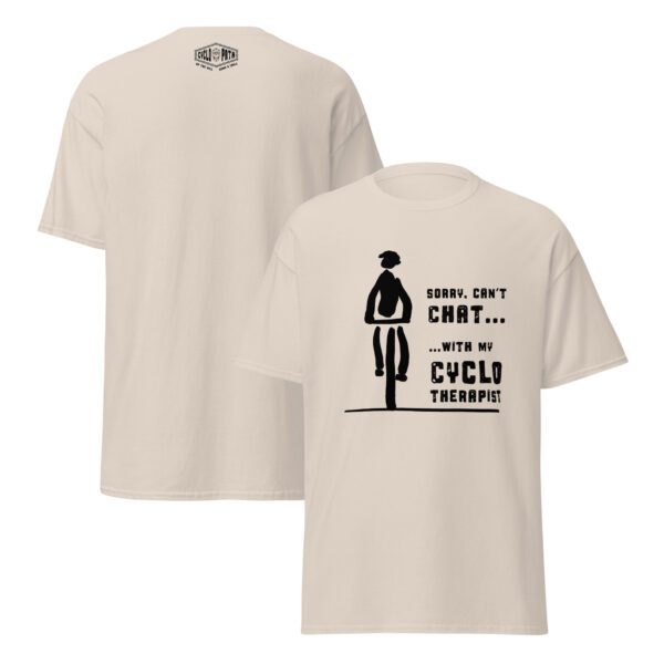 Rider with CycloTherapist (Black Motif) - Unisex classic tee - Image 23