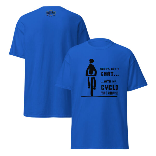 Rider with CycloTherapist (Black Motif) - Unisex classic tee - Image 13