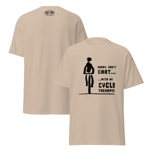 Rider with CycloTherapist (Black Motif) - Unisex classic tee - Image 22