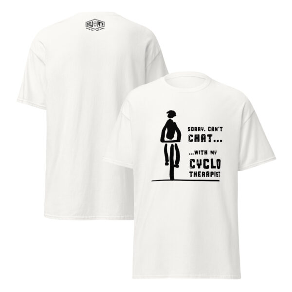 Rider with CycloTherapist (Black Motif) - Unisex classic tee - Image 25