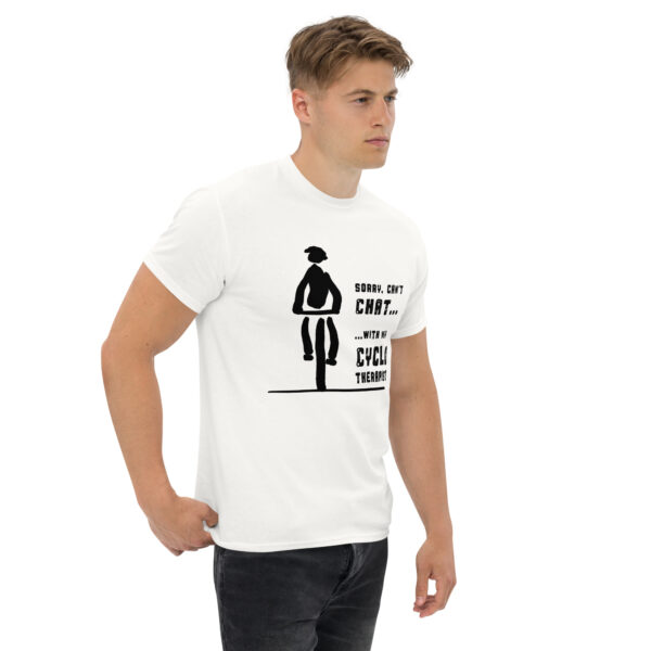 Rider with CycloTherapist (Black Motif) - Unisex classic tee - Image 12
