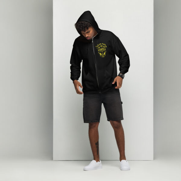 Yellow CYCLOmaniac Sugar Scull - Unisex heavy blend zip hoodie